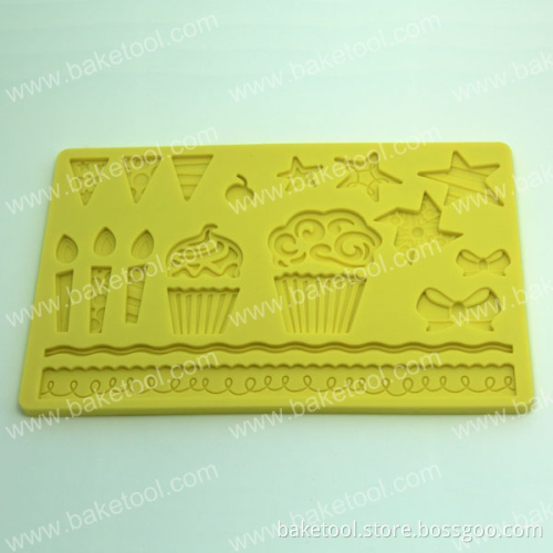High Quality Celebration Silicone Cake Fondant Mold for Cake Decorating